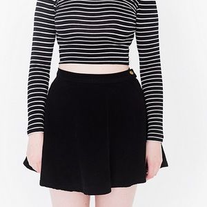 American Apparel Black Corduroy Skirt